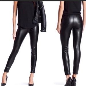 ASHLEY MASON High Waist vegan Faux Leather Legging Pants Black | 30